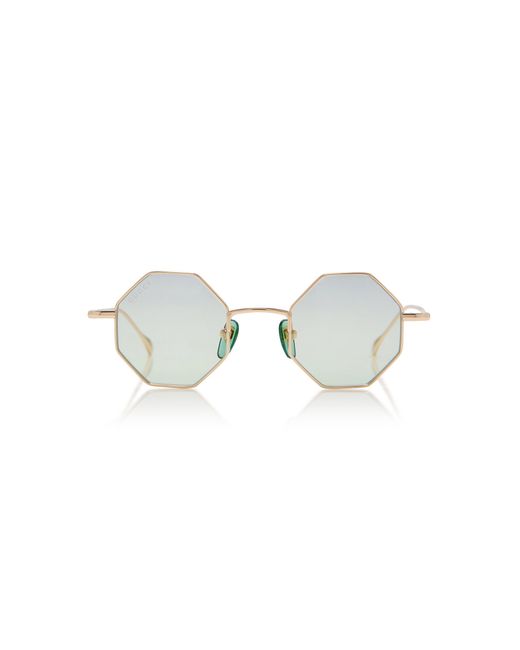Gucci Blue Octagon-Frame Metal Sunglasses