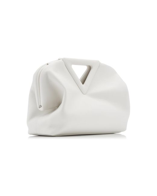 Bottega Veneta White The Point Medium Pouch