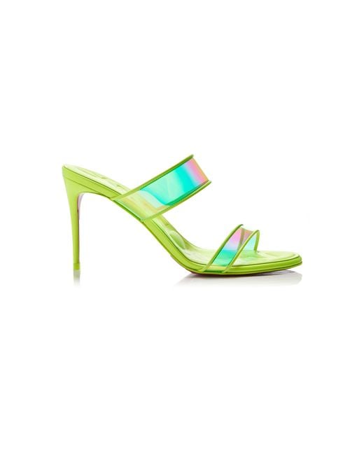 Christian Louboutin Blue Just Loubi 85Mm Pvc; Patent Leather Sandals
