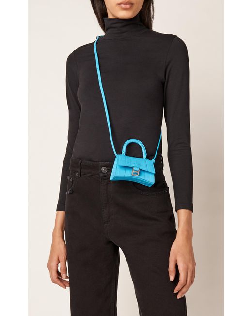 blue croc balenciaga bag