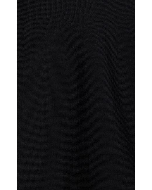 Brandon Maxwell Black The Crosbie Strapless Knit Mini Dress