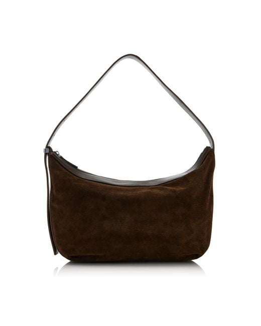 Staud Brown Demy Large Suede Shoulder Bag