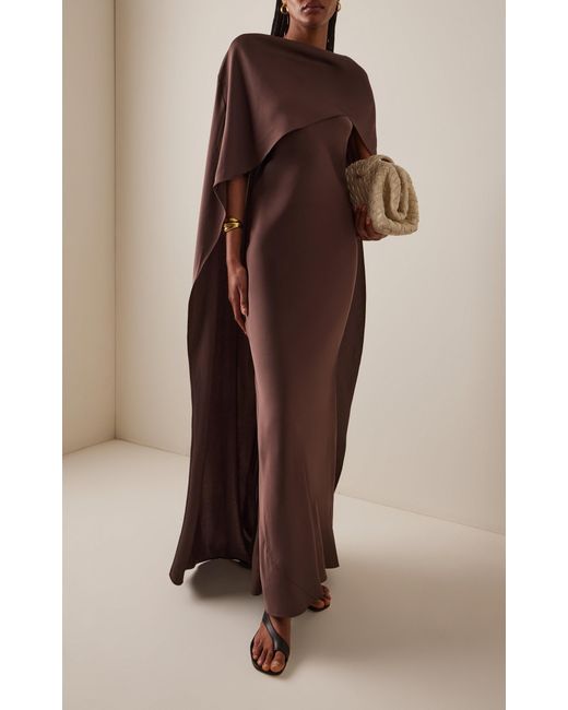 Jonathan Simkhai Brown Izel Cape Gown
