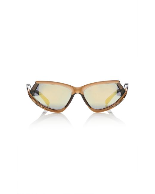Balenciaga Yellow Side Xpander Cat-eye Acetate Sunglasses