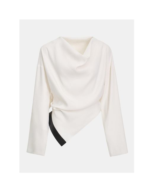 Source Unknown White Amalia Draped Top