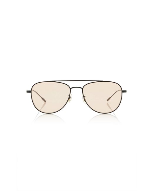 Oliver Peoples Black Stilson Aviator-frame Metal Sunglasses