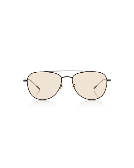 Oliver Peoples Black Stilson Aviator-frame Metal Sunglasses