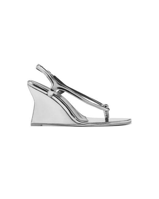 Paris Georgia Metallic Valentina Leather Wedge Sandals