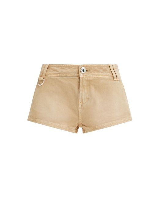 Aje. Natural Georgini Cotton Denim Shorts