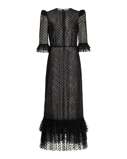 The Vampire's Wife Black The Cinderella Dotted Tulle Maxi Dress