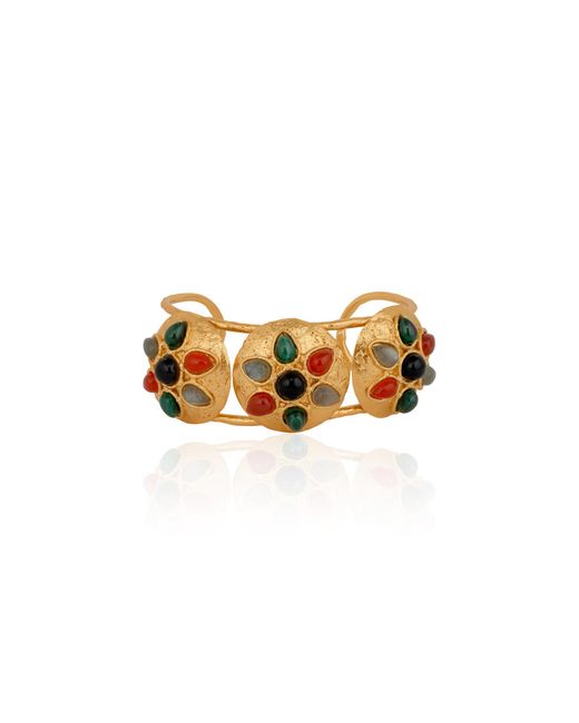 Sylvia Toledano Multicolor Plated Paisley Bracelets
