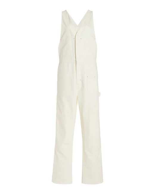 OUTLAND DENIM White Sleeveless Organic Cotton Jumpsuit