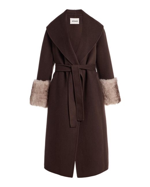 Apparis Brown Jill Wool Coat