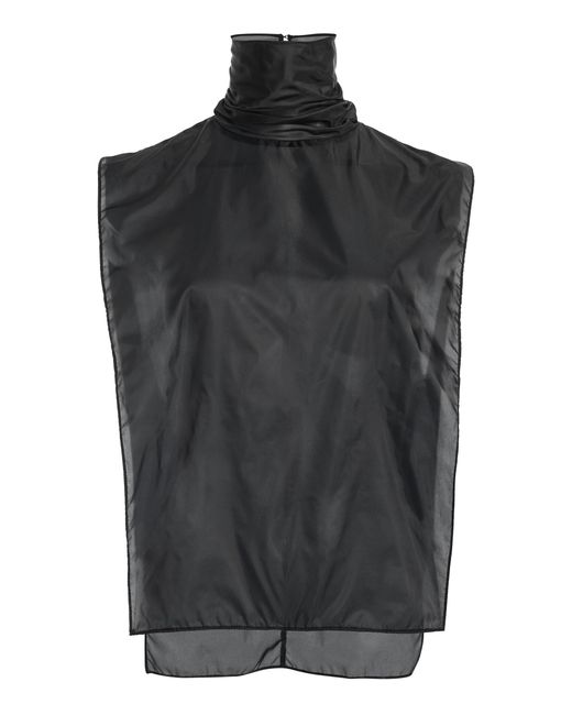 Brandon Maxwell Black The Cain Nylon Turtleneck Dickie