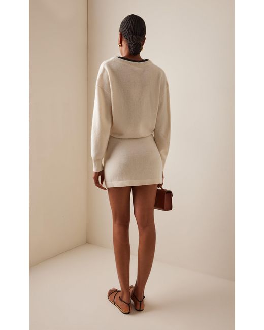 Alexis Natural Colby Wool-Blend Sweater Mini Dress
