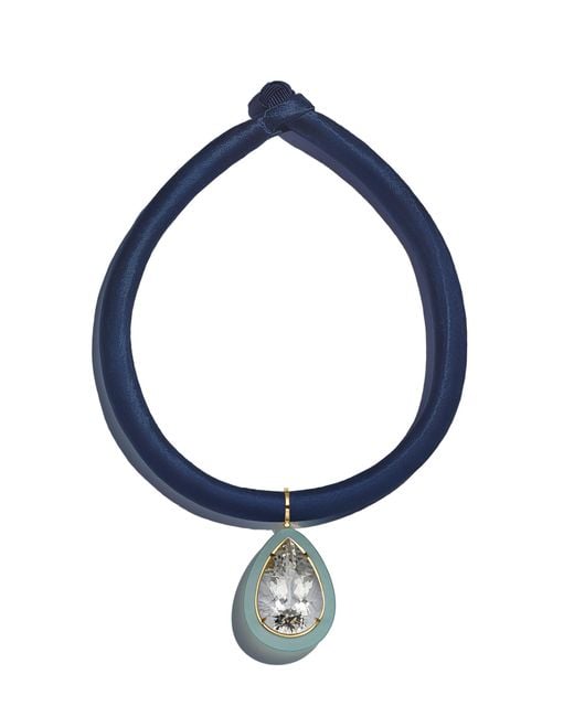 Sauer Blue Yvonne Frames Quartzite Necklace
