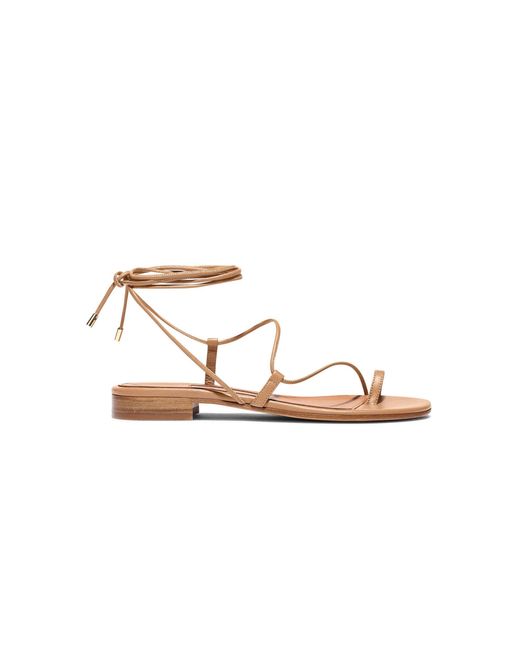 Emme Parsons Natural Susan Lace-Up Leather Sandals