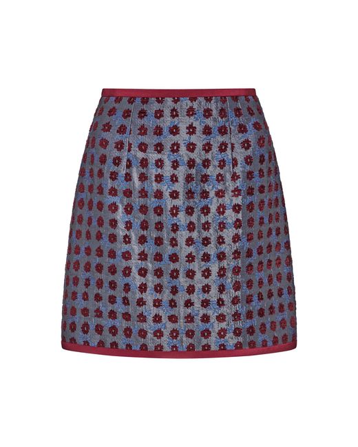 Markarian Purple Linette Tapestry Mini Skirt