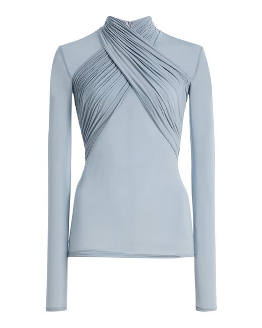 Franchise Blue Odessa Crossover Long-Sleeve Top