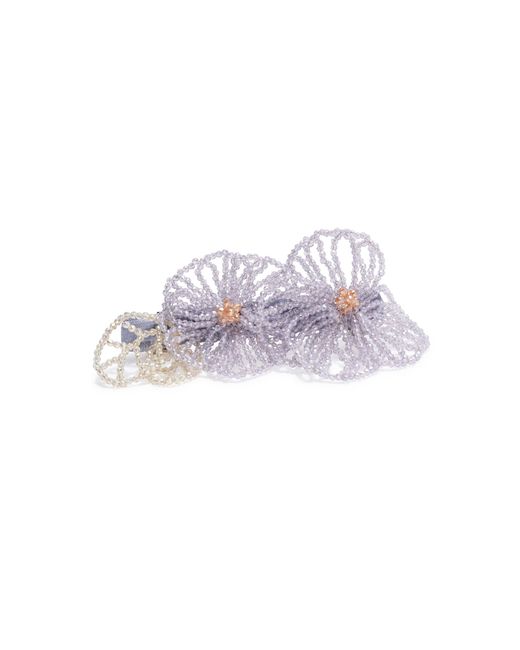 Emm Kuo Pink Crystal-Beaded Hair Clip