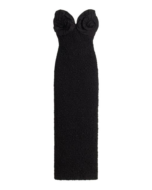 Mara Hoffman Black Mona Floral-appliqued Organic Cotton Midi Dress