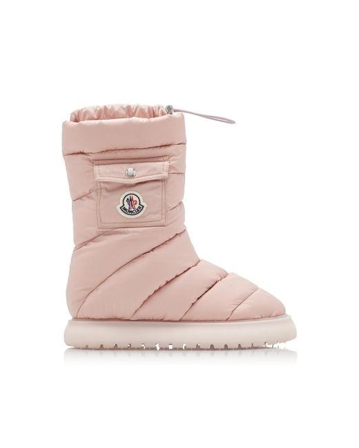 Moncler Pink Gaia Nylon Midi Snow Boots