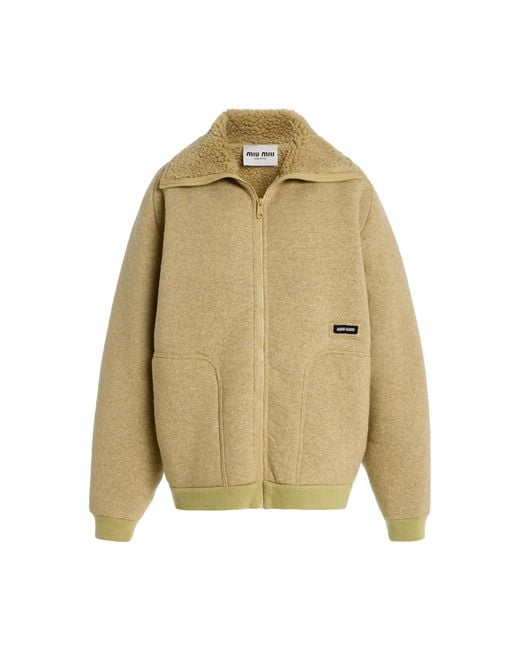 Miu Miu Natural Sherpa Jacket
