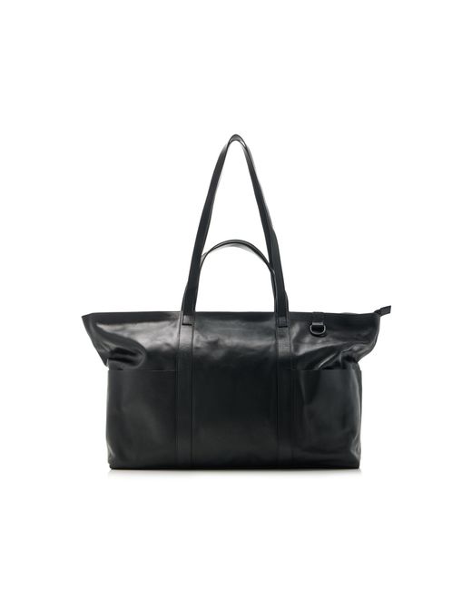 St. Agni Black Everyday Leather Travel Bag