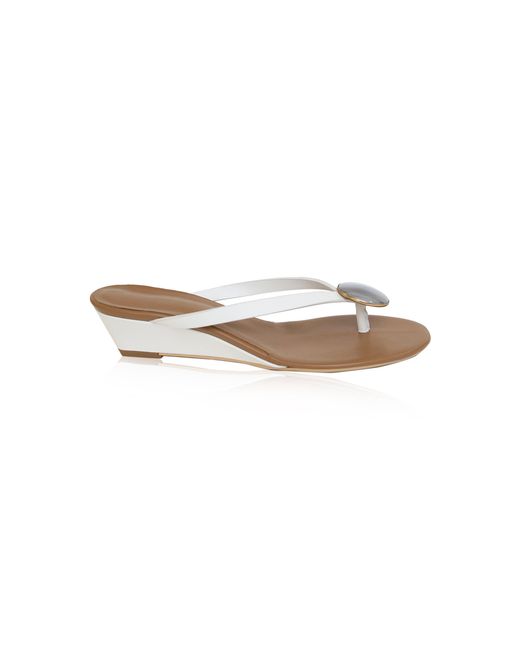 Christopher Esber White Aura Quartz Flip Flop Wedge