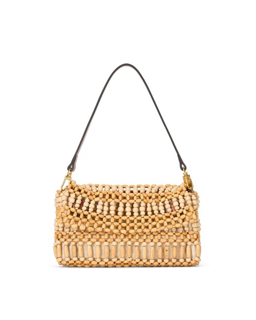 Staud Metallic Timmy Beaded Shoulder Bag