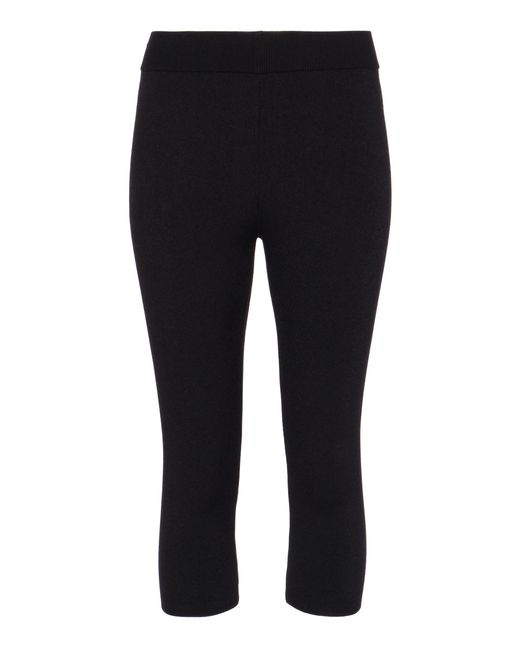 Magda Butrym Black Mid-Rise Knit Skinny-Leg Pants