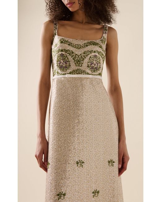 Giambattista Valli Natural Sequined Gown
