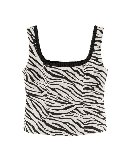 ARAKII Black Exclusive Tailored Ruffle Cotton Tank Top