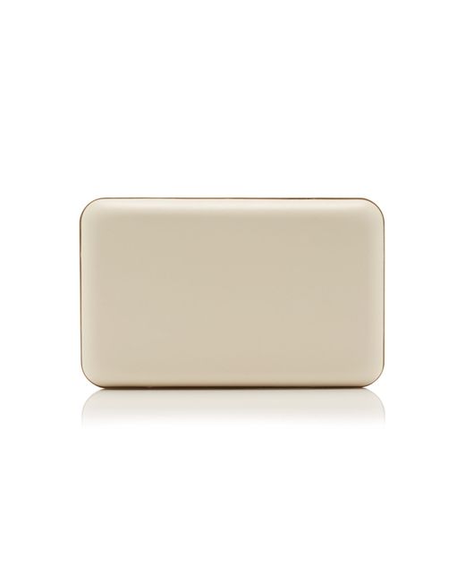 The Row White Moulded Leather Clutch