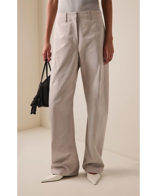 Magda Butrym Brown Relaxed Straight-Leg Pants