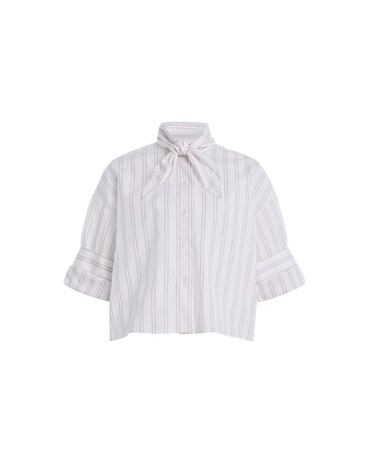 Twp White Tie One On Cotton Shirt