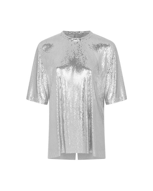 Rabanne White Metallic Short-Sleeve Top