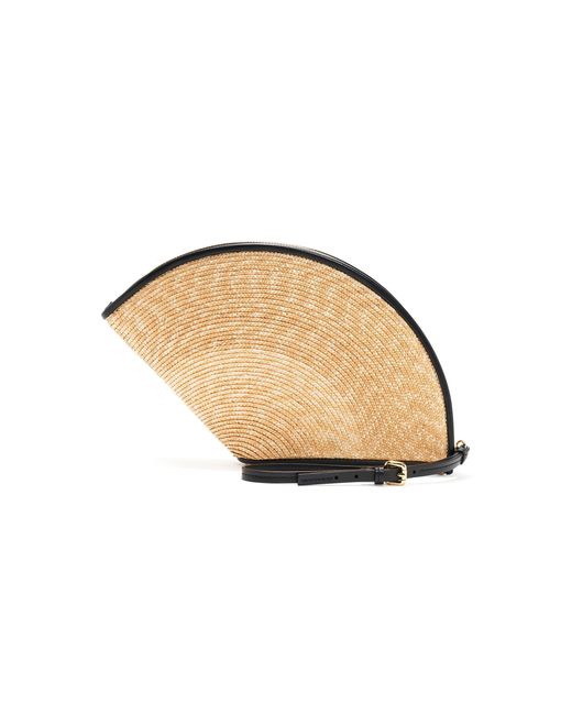 Carolina Herrera Natural Consuelo Raffia Clutch