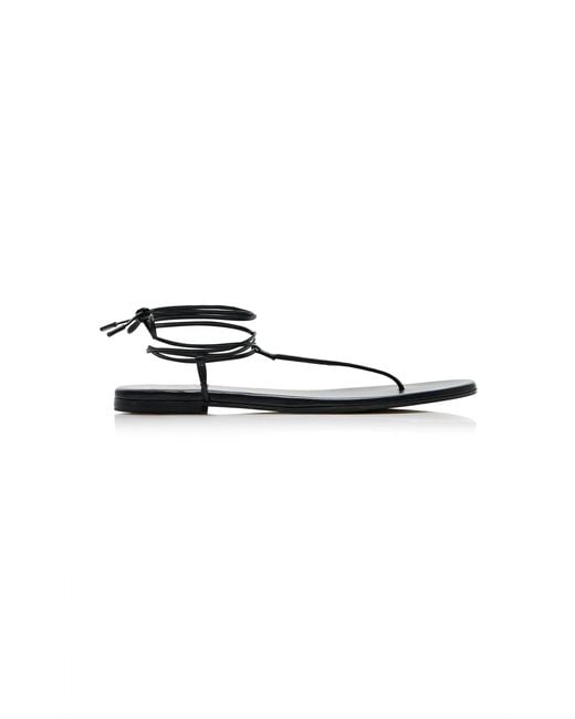 Gianvito Rossi Black Gwyneth Leather Sandals