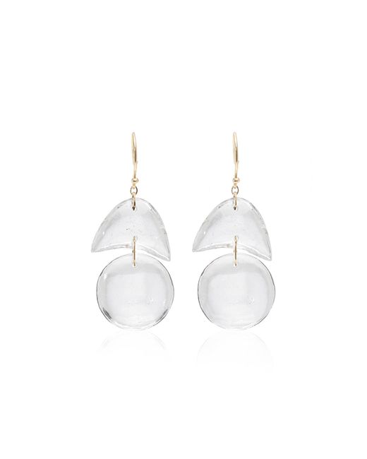 Ten Thousand Things Natural Tiny Arps 18k Yellow Gold Crystal Quartz Earrings