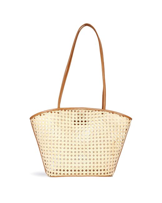 Bembien White Mira Large Rattan Tote