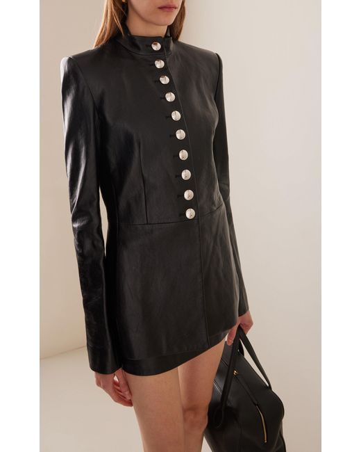 Khaite Samuel Leather Jacket in Black | Lyst