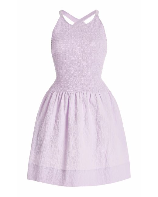 Three Graces London Corinne Open-back Mini Dress in Purple | Lyst Canada