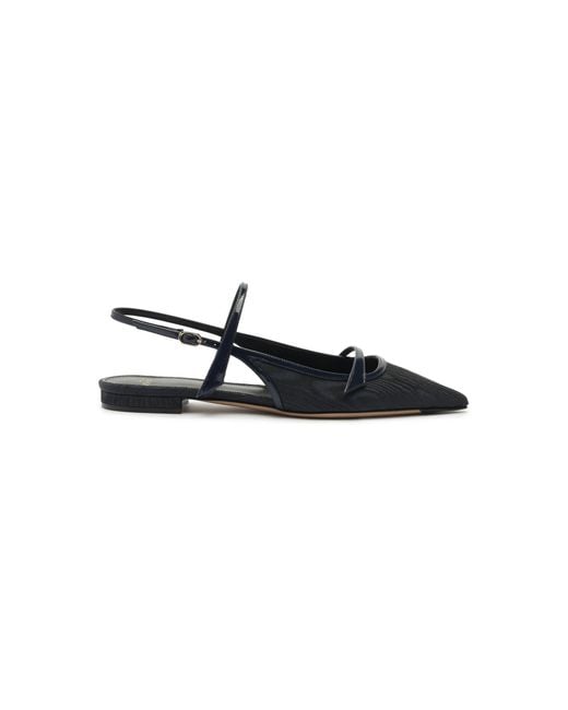 Alexandre Birman Black Tita Moire Flats