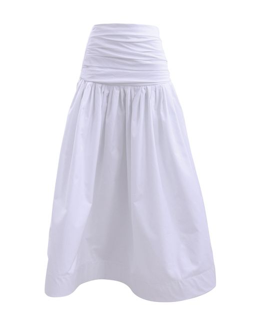 Francesca Miranda White Echo Cotton Maxi Skirt