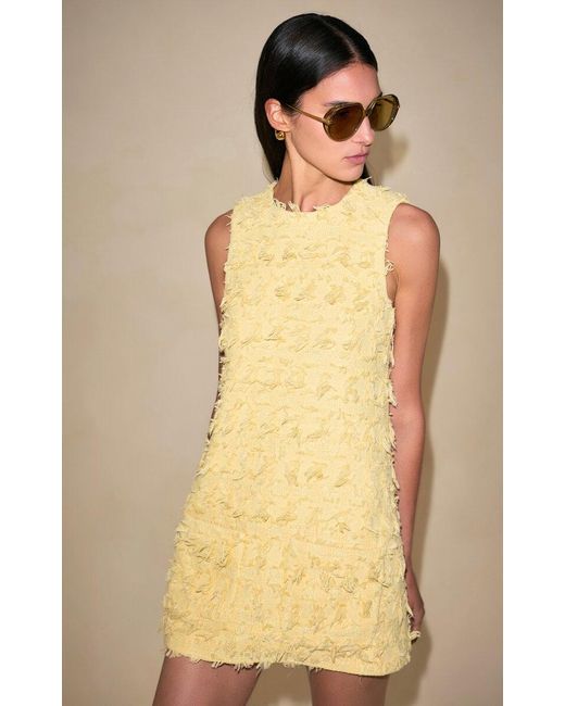 Alexis Yellow Taormina Tweed Mini Dress