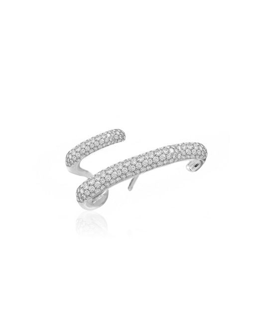 KATKIM White 18K Mono Diamond Single Earring