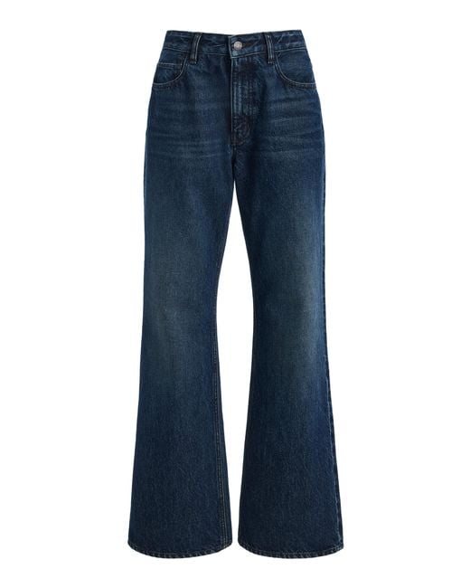 Kallmeyer Blue Haley Flared Cotton Denim Pants