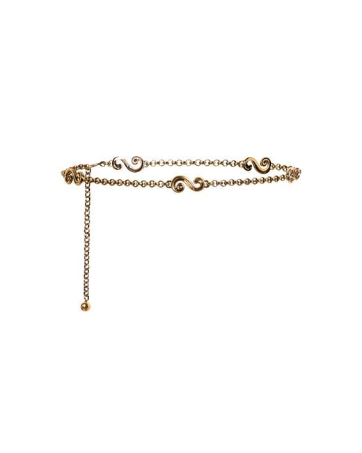 Etro Metallic Mini Paisley Chian Belt