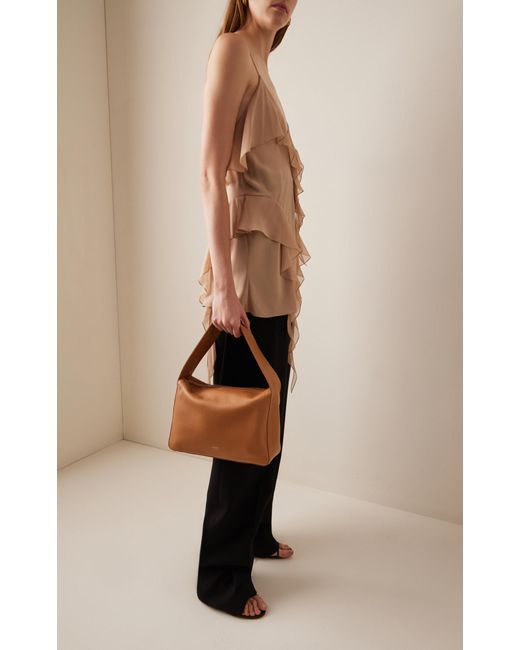 Khaite Natural Elena Leather Shoulder Bag